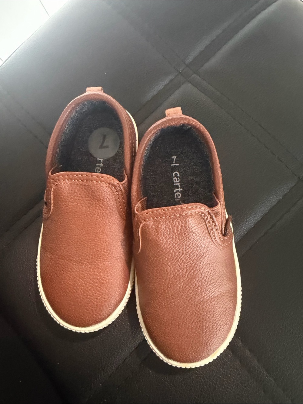 Carter's Tan Slip-On Kids Sneakers